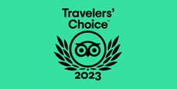 Awarded the Travelers Choice Award by Trip Advisor for 8 years